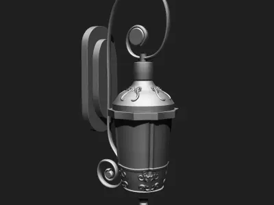 Wall Light Lamp Low-poly 3D model