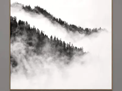 Plaster two square photo frames 28 Low-poly 3D model