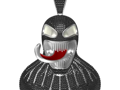 Venom Pendants Hip Hop 3D print model