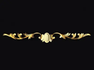 Central decor ornament for furniture 3D model 25