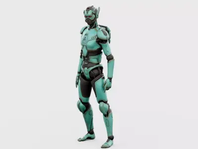  CYBORGTOPIA B-22  Rigged for Unreal Engine - Unity - MIXAMO Free 3D model