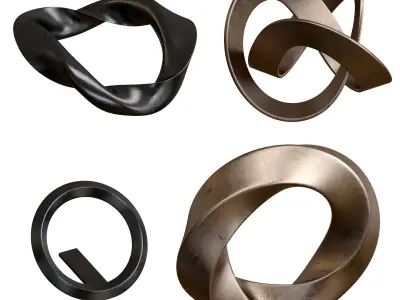 metal sculpture Low-poly 3D model