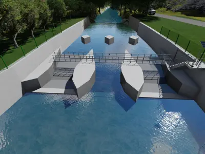 PARSHALL FLUME 3D model