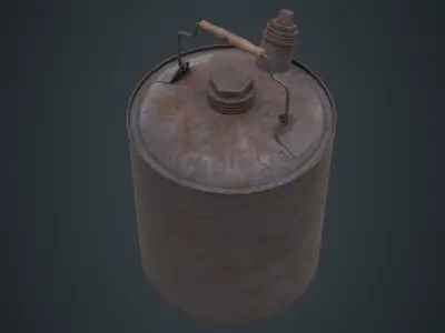 Fuel Can 4D Low-poly 3D model