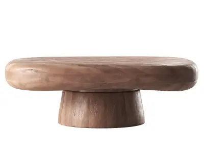 CB2 Derrico coffee side table 2 color options 3D model