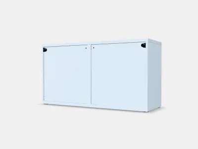 BESTA Shelf unit with doors 17 Low-poly 3D model