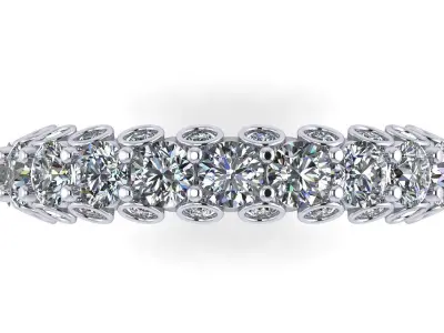 Diamond Eternity Band 3D print model