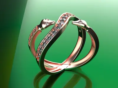 Anillo vibora Free 3D print model