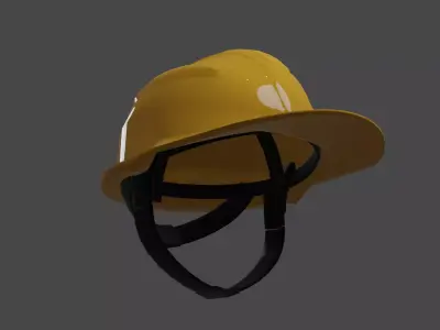 3D helmet model  Safety helmet design Safety equipment modeling Low-poly 3D model