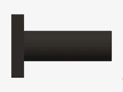 Toilet Roll Holder - Single - Luxury - Round - Square Plate Low-poly 3D model