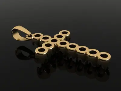 Large Diamond Cross 4mm 3D print model