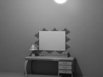 ToiletTable table with mirror Low-poly 3D model