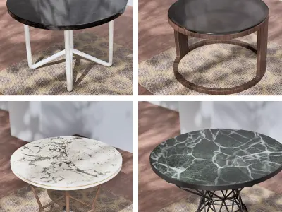 Round Table Package Of 4 3D model
