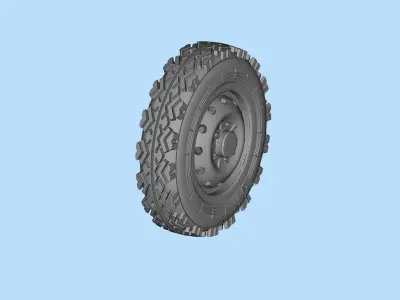 STL printable Tire and Rims for Lada Niva  3D print model