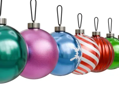 Christmas Ball Collection 01 Low-poly 3D model