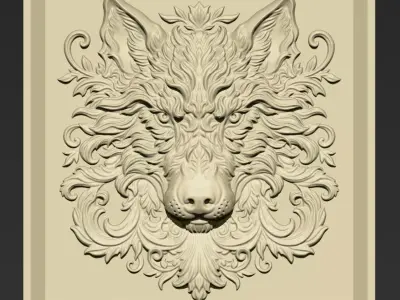Wolf Head A89 3D print model