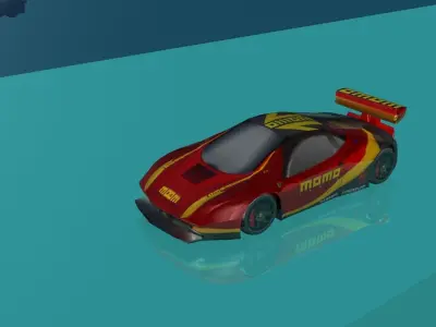 Low poly Car audi rally Low-poly 3D model
