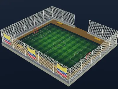 Soccer Stadium - Colombia Low-poly 3D model