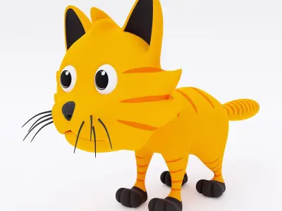 Cat cartoon 3d model  3D model