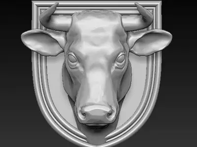 Bull Head 2 3D Model 3D print model