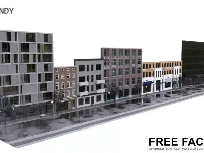 Free Facades - 3D Exterior Free 3D model