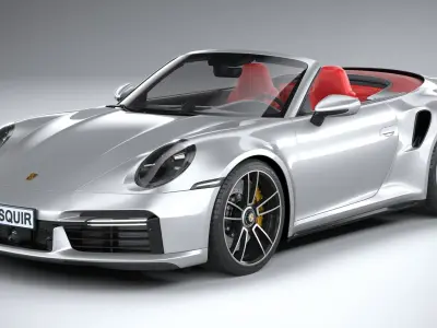 Porsche 911 Turbo S Cabrio 2021 3D model