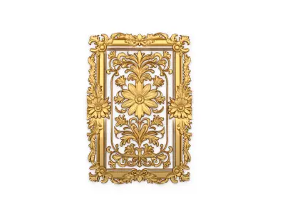 classical door decor 10 3D model
