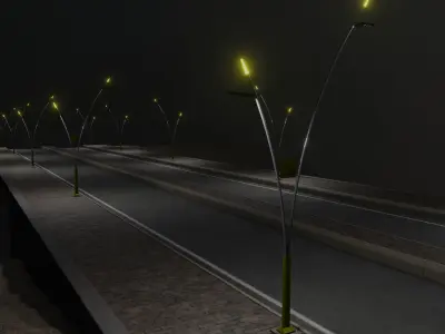 Decorative Lighting Pole Type-3 3D model