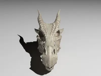 Dragon Skull Low-poly 3D model