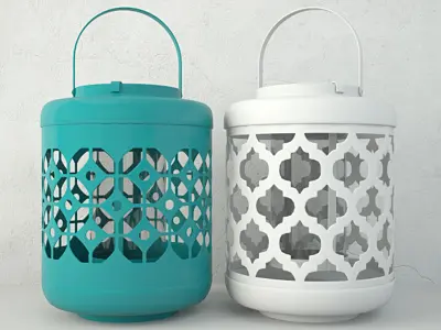 Dharma Metal Lantern Set 3D model