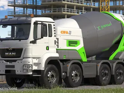 Electric Hybrid Mixer Truck Energya E9 3D model