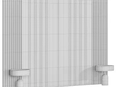 Wall Panel Composition Bedroom 02 3D model