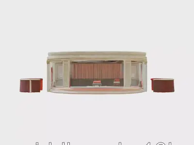 Floating Theater with Dynamic Stage and Decor System Low-poly 3D model