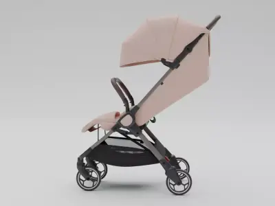 Baby Strollers Low-poly 3D model