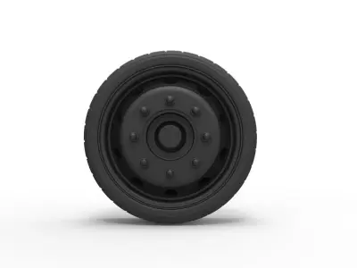 Low profile wheel 3D print model