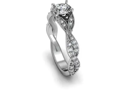 Vintage Engagement Ring 3D print model