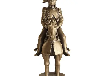napoleon on horse statue 3D model