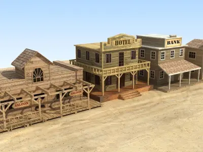 Western city 3D model