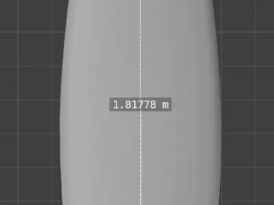 2025 Short board Surfboard Triple fin five foot eleven 5 11 3D model