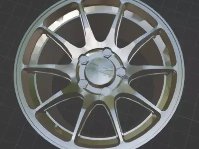 OZ Hyper GT HLT Wheels Rims 3D Print Ready 3D print model 3D print model