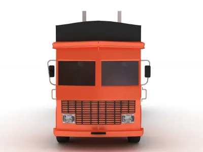 truck tanker Low-poly 3D model