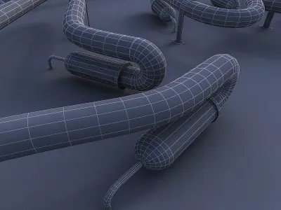 Music Neon Sign Low-poly 3D model