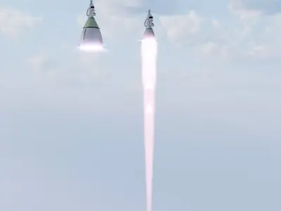 Raptor Engine and Engine Plume Pack 3D model