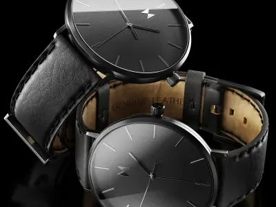 Watch MVMT Legacy Slim Panther Black 3D model