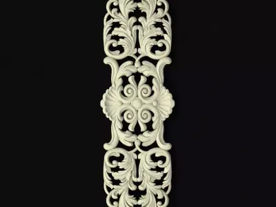 Central decor ornament for furniture 3D model 920