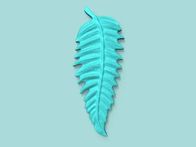 Serrated Fern Leaf - Silicone Mold Maker - Template 3D print model