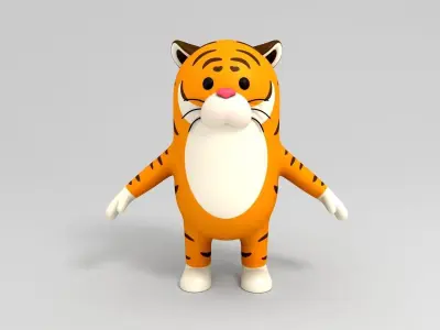 Rigged Tiger Character 3D model