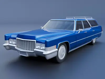 Cadillac Fleetwood Brougham Wagon 1970 3D print model
