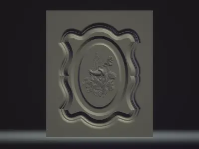 Model of Pigeons for Engraving 3D print model