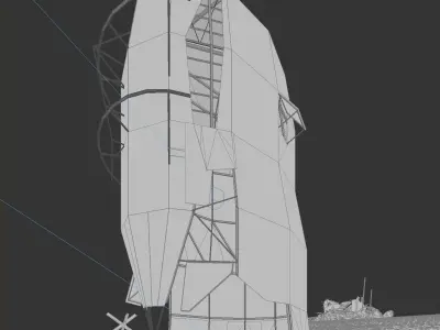 Lebbeus Woods - Solo House 3D model